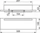 Duschablage aus Aluminium in Silber, mit einem Glasabzieher. Funktionale Ablage von Keuco, geeignet für Badezimmeranwendungen.